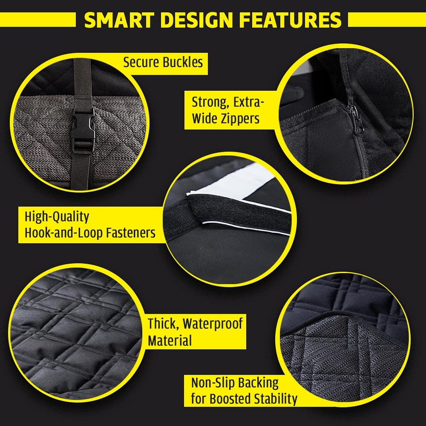 SUV Cargo Liner Dog Seat Covers, Double Stitched & Extra Padded, Water Repellant, anti Shock, Non-Slip, Car Cover Trunk Mat, Dog Accessories, Pet Car Seat Protector for Fur & Mud