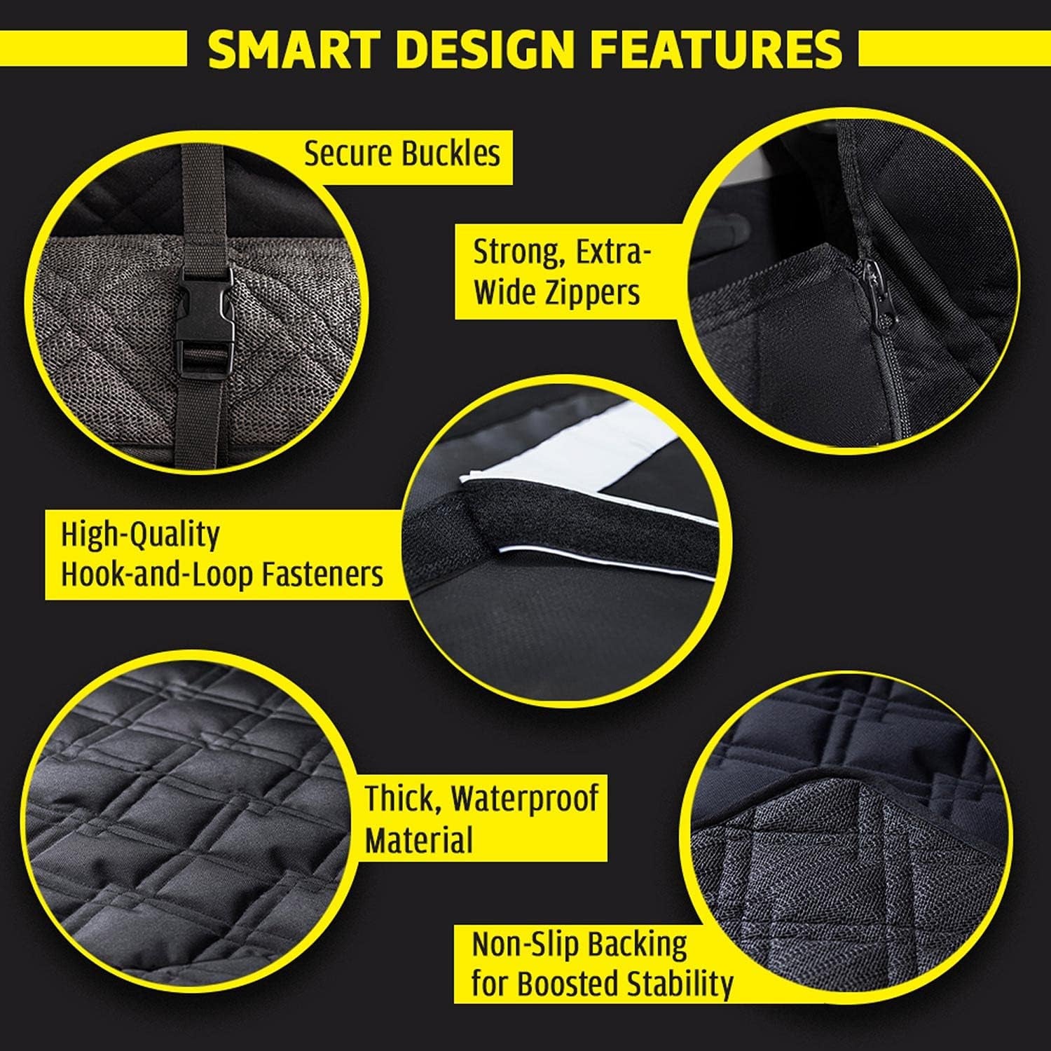 SUV Cargo Liner Dog Seat Covers, Double Stitched & Extra Padded, Water Repellant, anti Shock, Non-Slip, Car Cover Trunk Mat, Dog Accessories, Pet Car Seat Protector for Fur & Mud