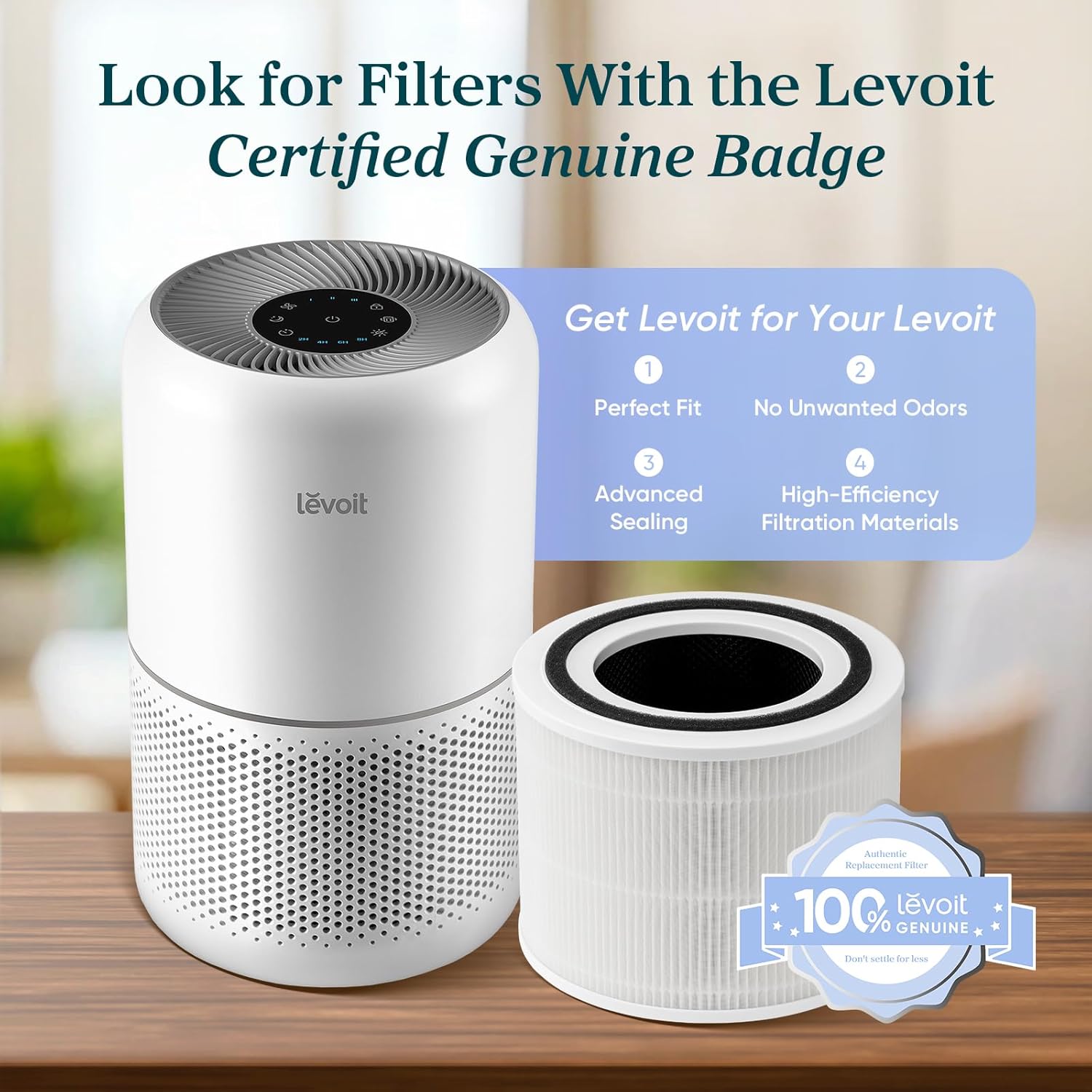Air Purifier for Home Allergies Pet Hair in Bedroom, Covers up to 1073 Ft² by 56W High Torque Motor, AHAM VERIFIDE, 3-In-1 Filter with HEPA Sleep Mode, Remove Dust Smoke Odor, Core300-P, White