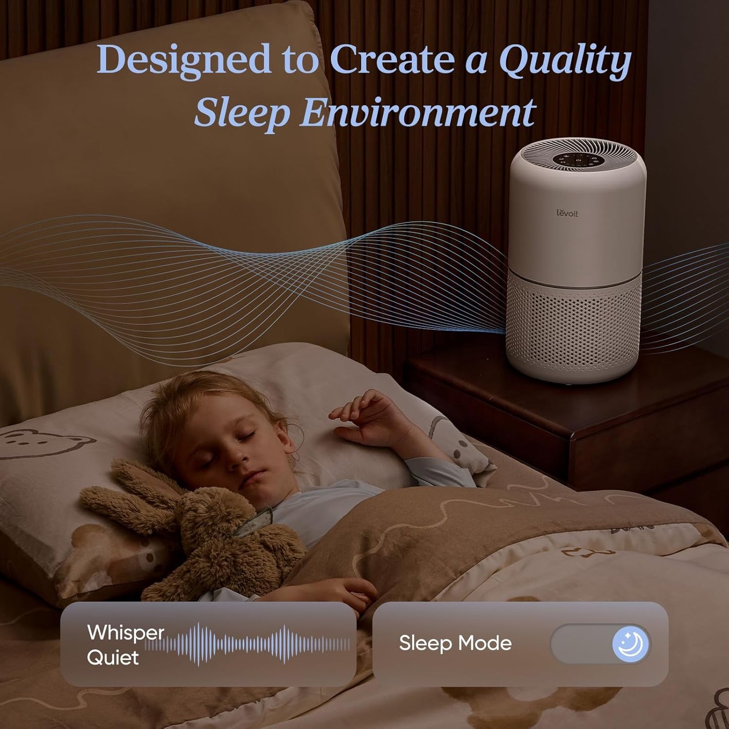 Air Purifier for Home Allergies Pet Hair in Bedroom, Covers up to 1073 Ft² by 56W High Torque Motor, AHAM VERIFIDE, 3-In-1 Filter with HEPA Sleep Mode, Remove Dust Smoke Odor, Core300-P, White