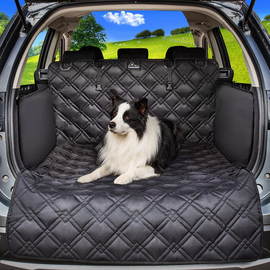 SUV Cargo Liner Dog Seat Covers, Double Stitched & Extra Padded, Water Repellant, anti Shock, Non-Slip, Car Cover Trunk Mat, Dog Accessories, Pet Car Seat Protector for Fur & Mud